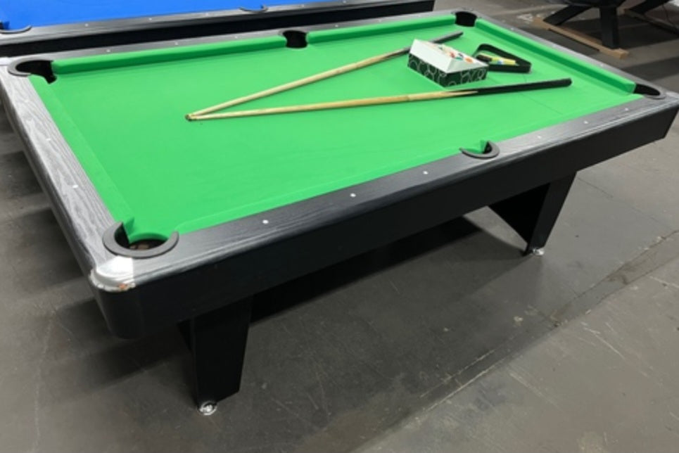 7 foot Modern Pool table with matching dining top and Table tennis top