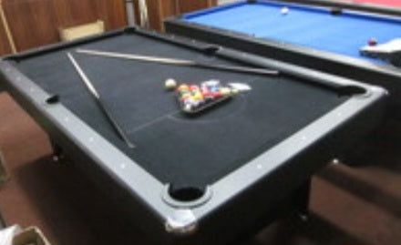7 foot Modern Pool table with matching dining top and Table tennis top
