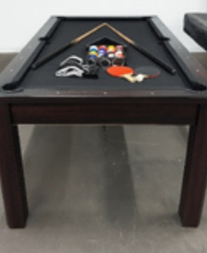 7 foot Deluxe design pool table with matching dining top and table tennis top