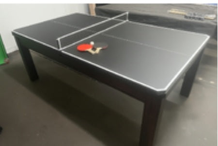 7 foot Deluxe design pool table with matching dining top and table tennis top