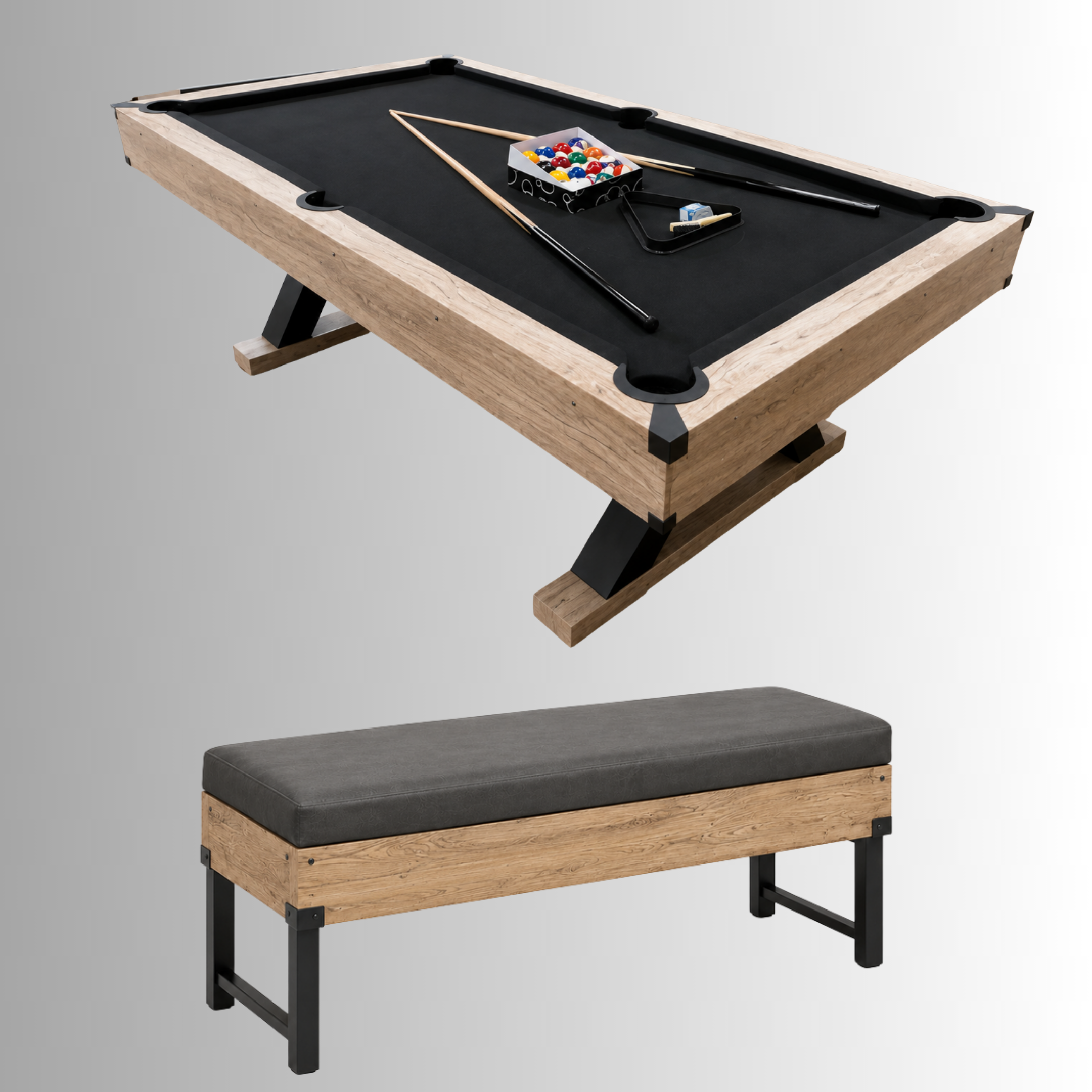 7ft 3-in-1 Laminated Pool, Dining & Table Tennis Table