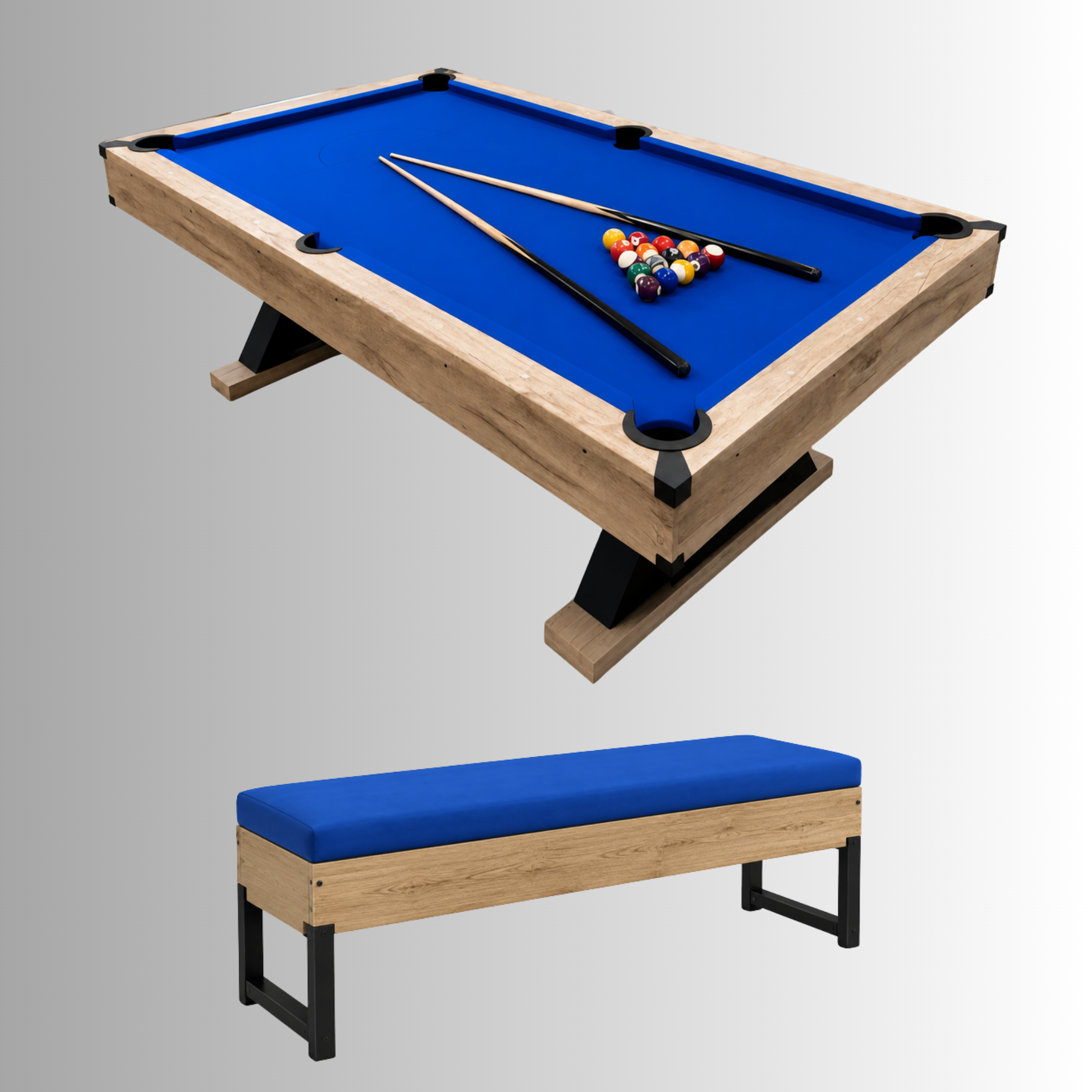 7ft 3-in-1 Laminated Pool, Dining & Table Tennis Table