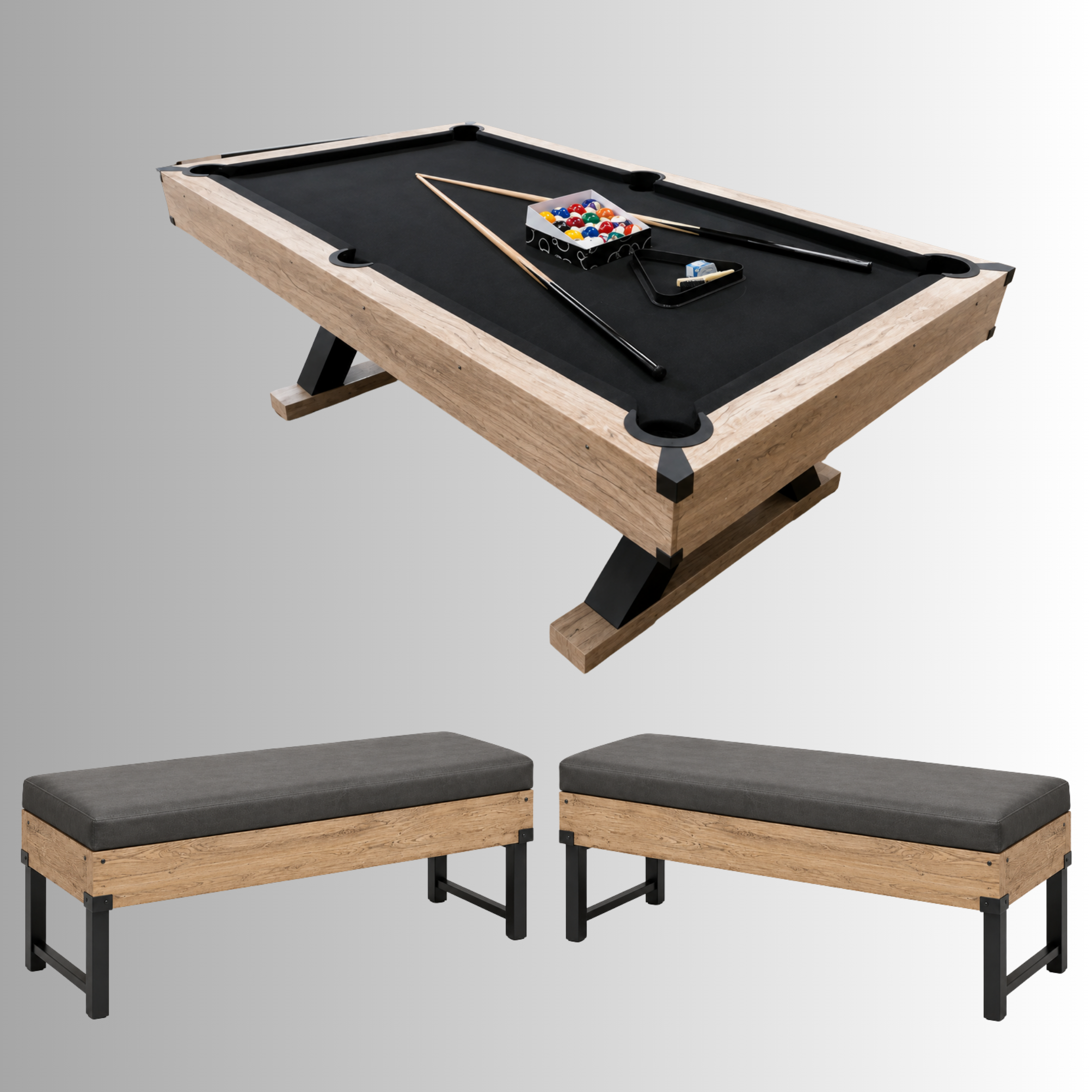 7ft 3-in-1 Laminated Pool, Dining & Table Tennis Table