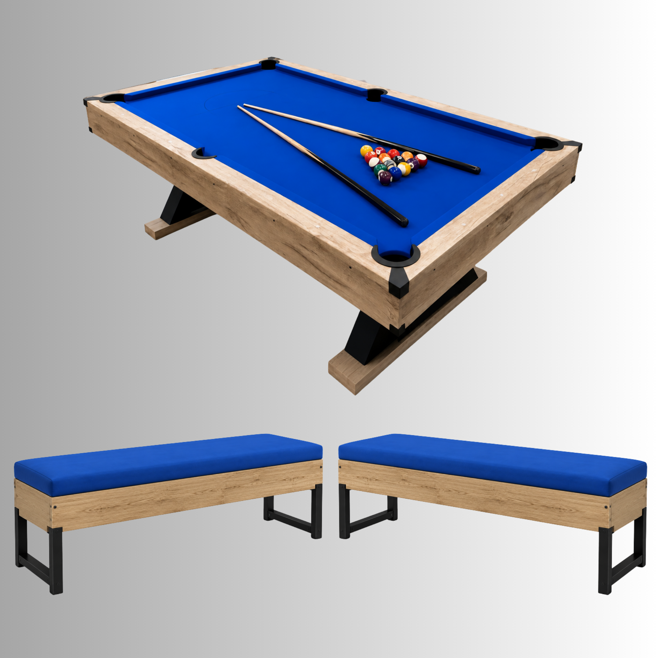 7ft 3-in-1 Laminated Pool, Dining & Table Tennis Table