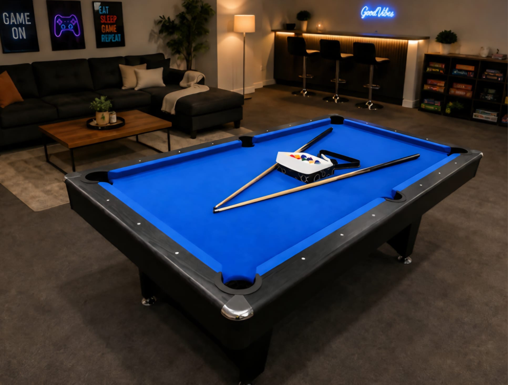 7ft 3-in-1 Pool, Dining & Table Tennis Table