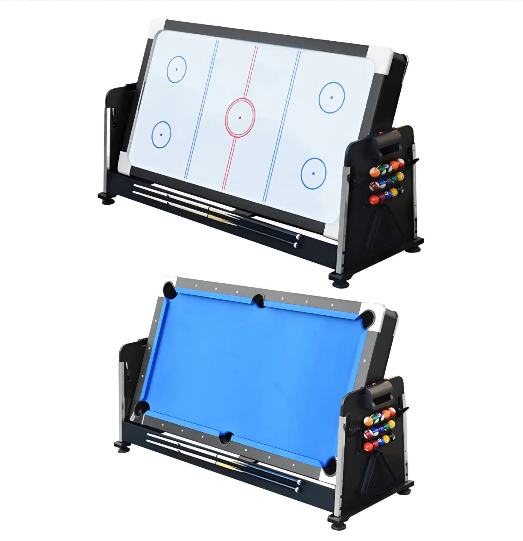 7 ft 4 in one Pool Table, air hockey, table tennis and dining top