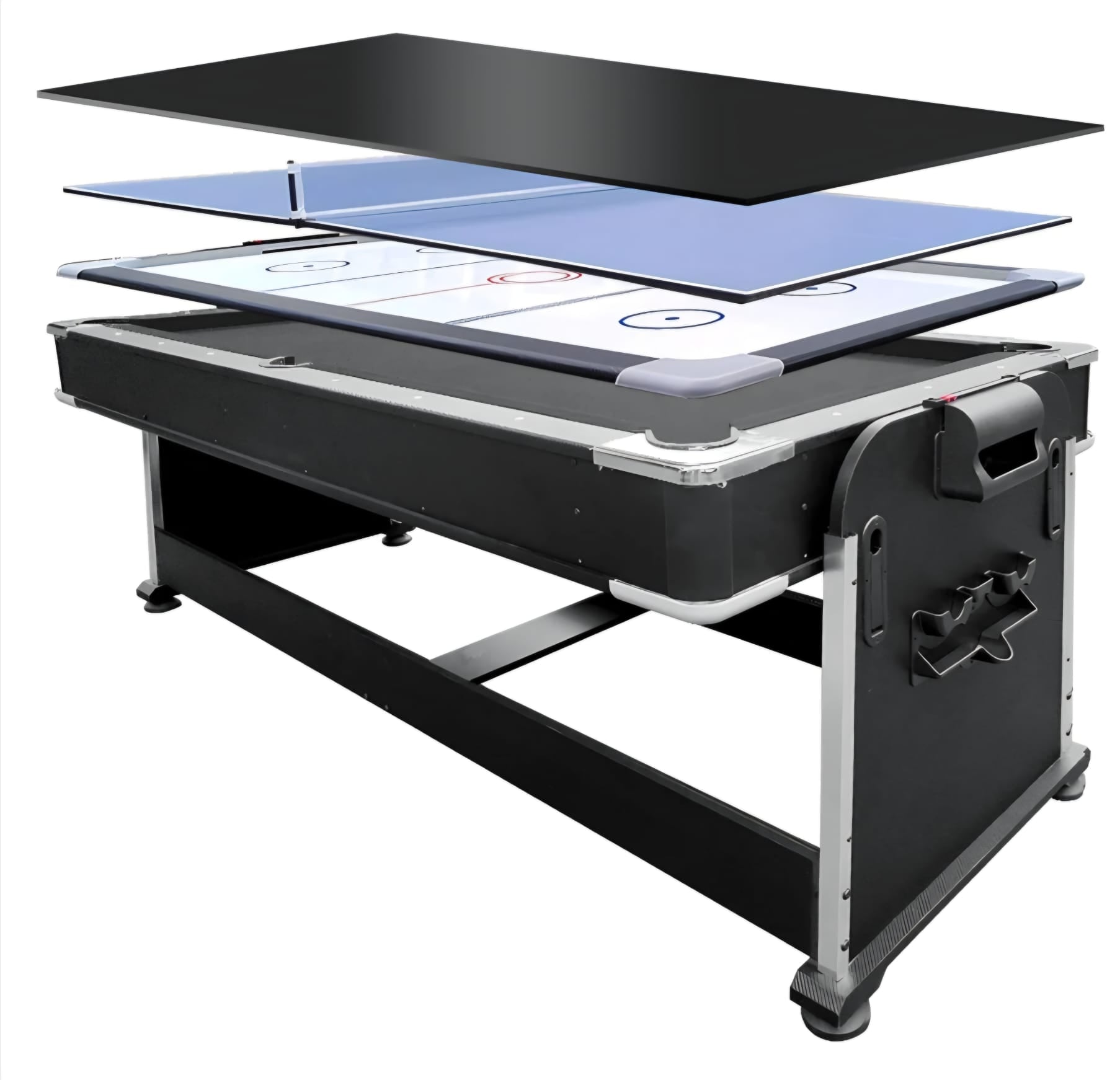 7 ft 4 in one Pool Table, air hockey, table tennis and dining top