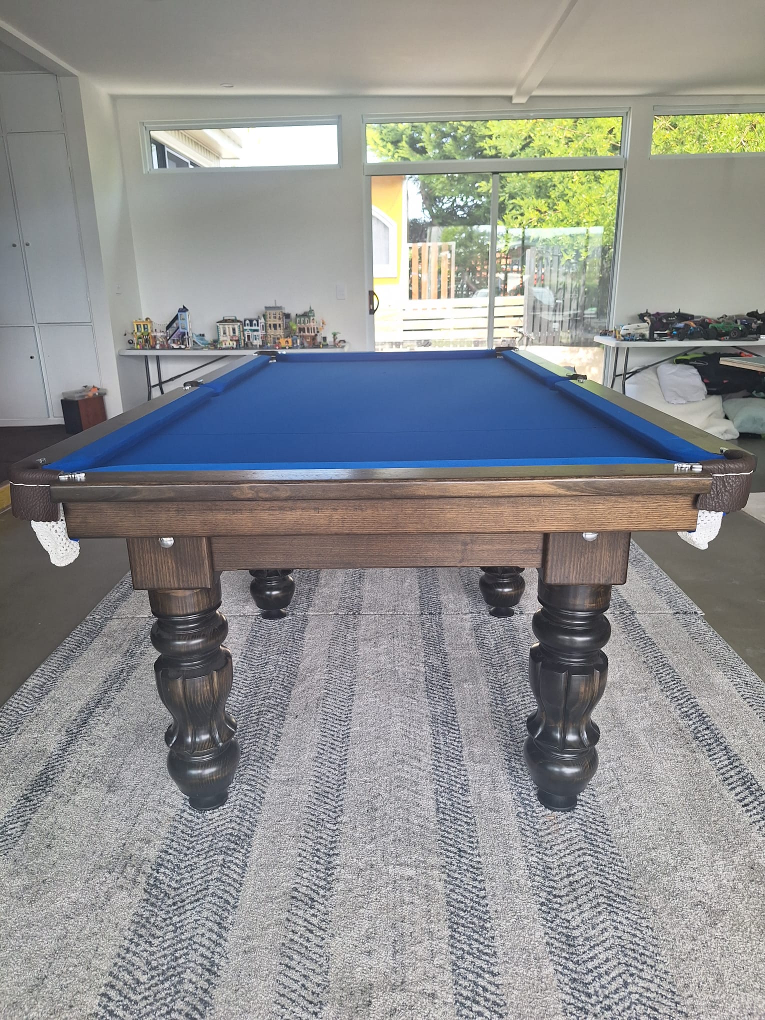 7 foot slate based Traditional turned legs , Tasmanian oak timber , 6811 English tournament felt