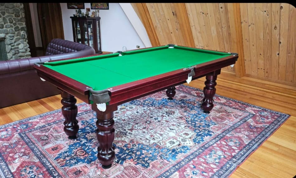 7 foot slate based Traditional turned legs , Tasmanian oak timber , 6811 English tournament felt