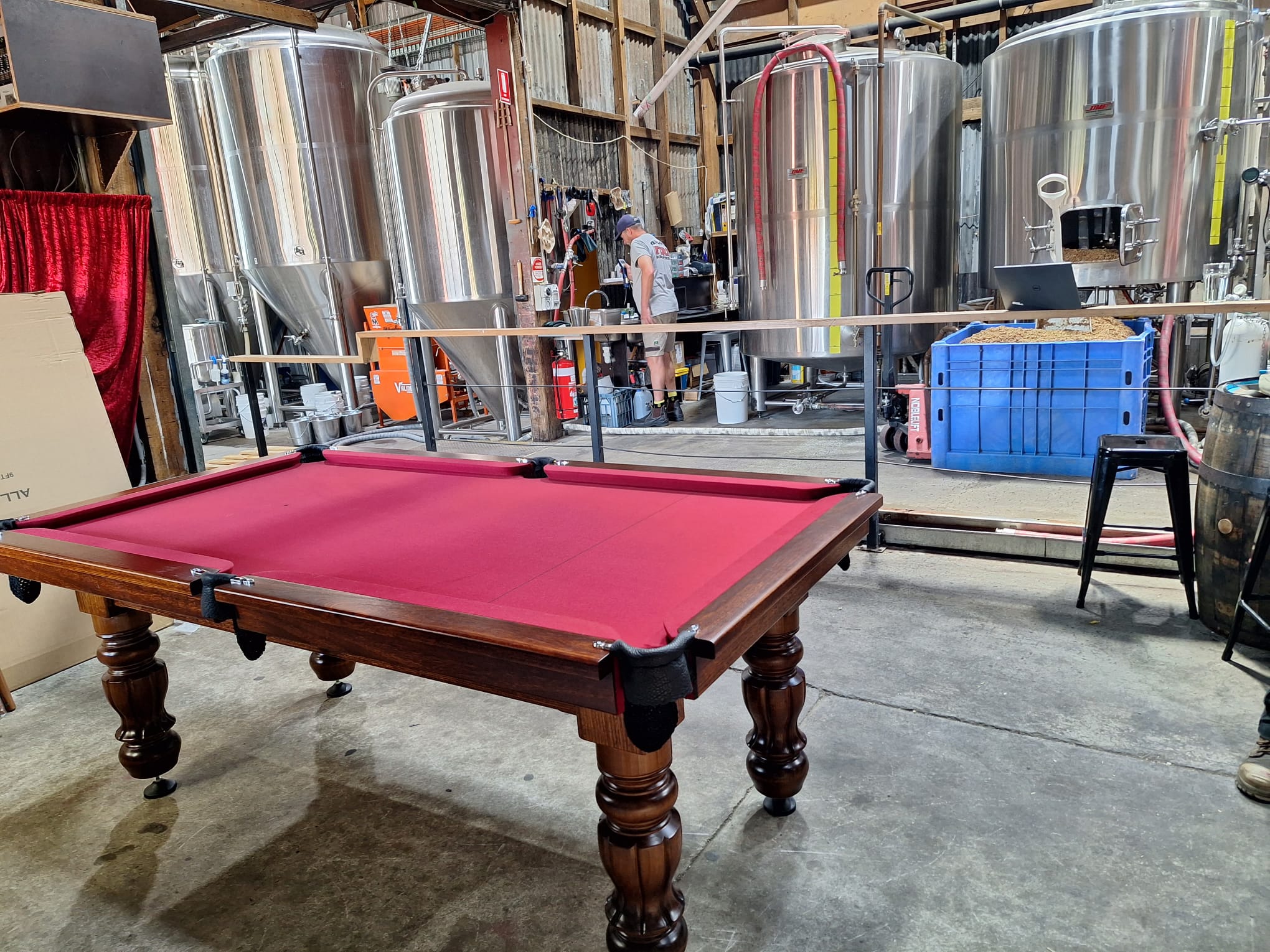 7 foot slate based Traditional turned legs , Tasmanian oak timber , 6811 English tournament felt