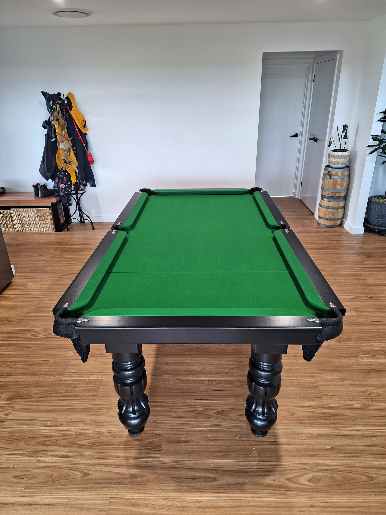 7 foot slate based Traditional turned legs , Tasmanian oak timber , 6811 English tournament felt